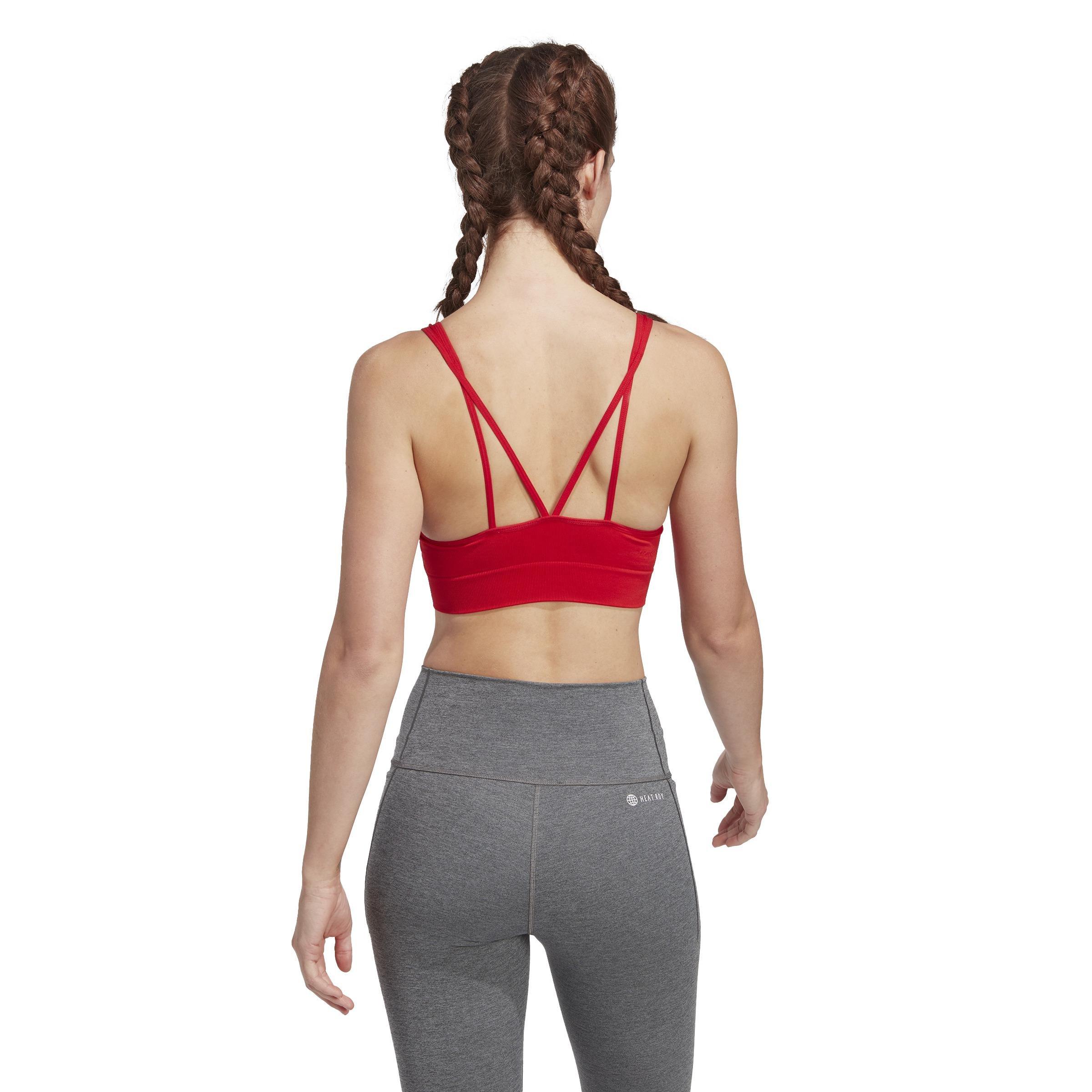 Aeroknit Training Medium-Support Bra, Red, A901_ONE, large image number 3