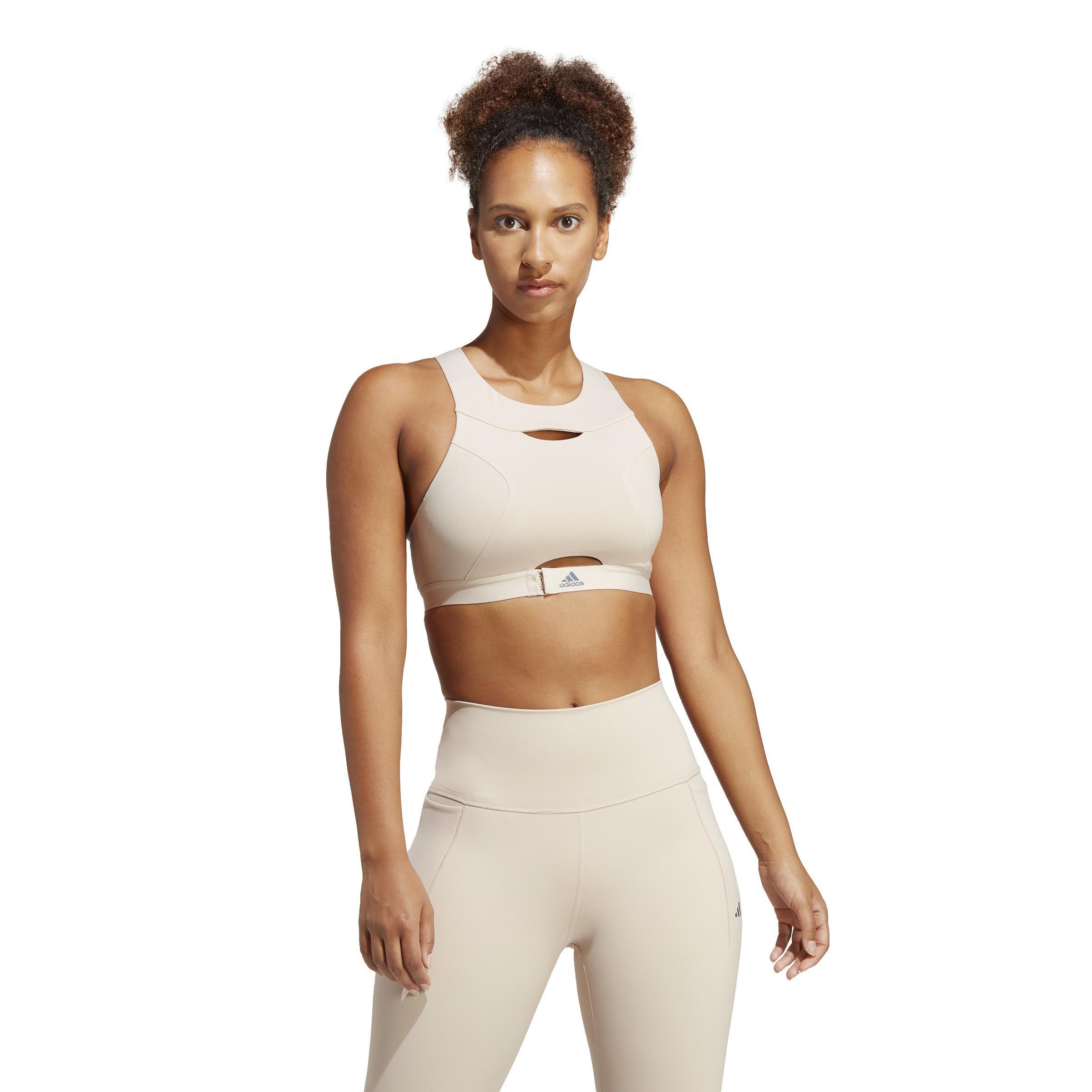 Powerimpact Luxe Training Medium-Support Bra, Brown, A901_ONE, large image number 7