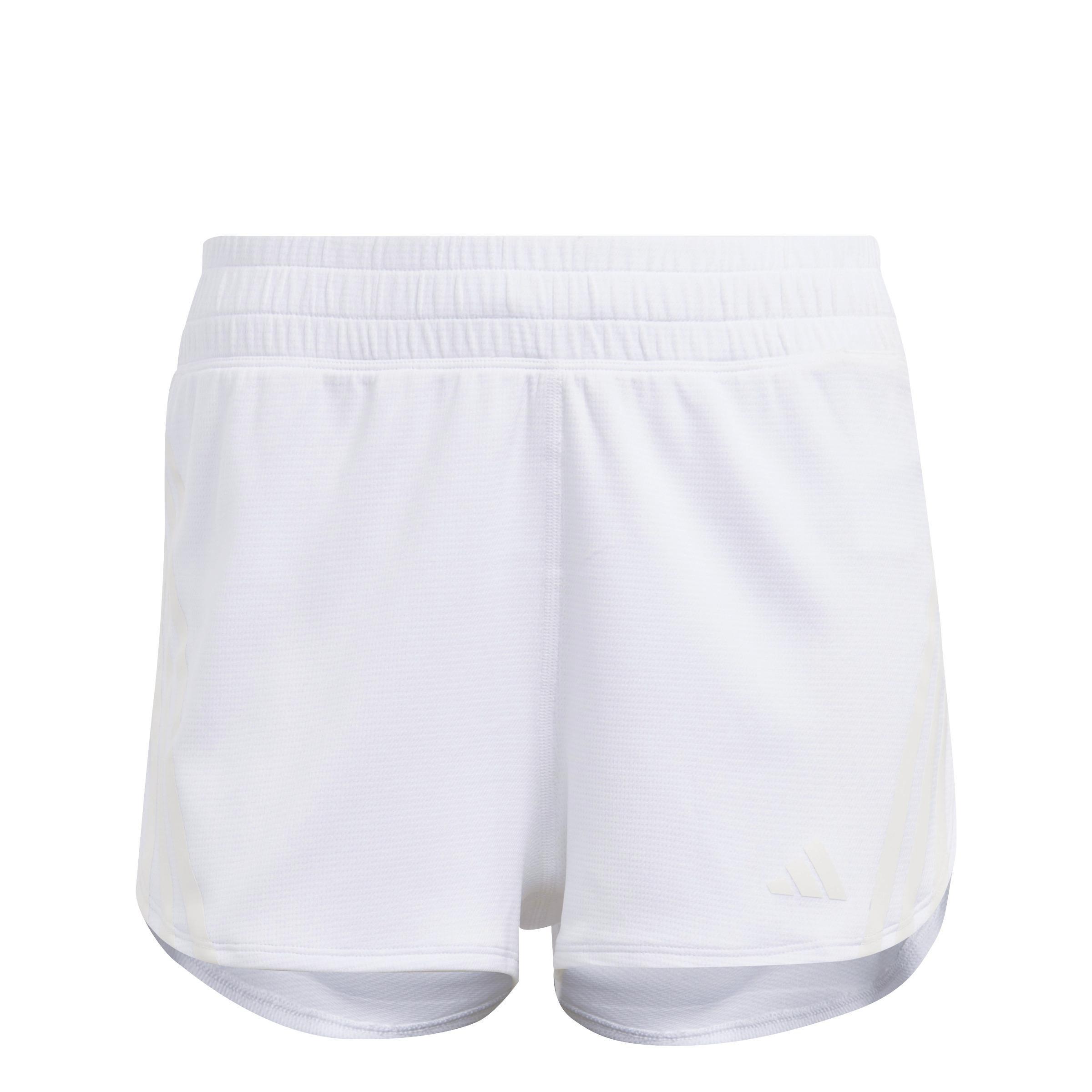 Run Icons 3-Stripes Low Carbon Running Shorts, White, , large image number 1