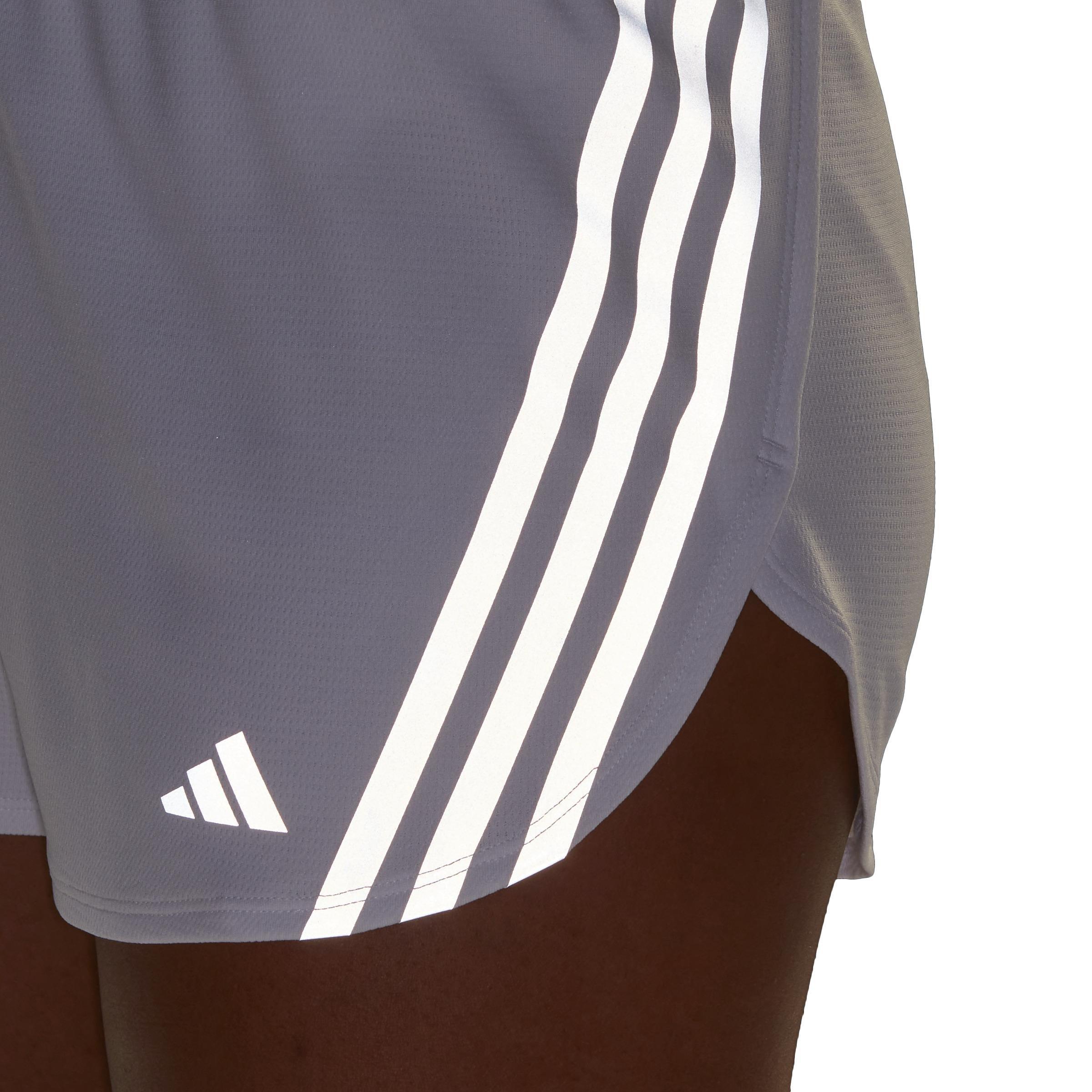 Run Icons 3-Stripes Low Carbon Running Shorts, White, A901_ONE, large image number 3