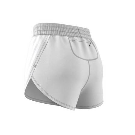 Women Run Icons 3-Stripes Low Carbon Running Shorts, White, A901_ONE, large image number 5