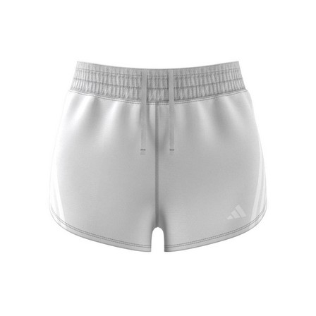 Women Run Icons 3-Stripes Low Carbon Running Shorts, White, A901_ONE, large image number 9