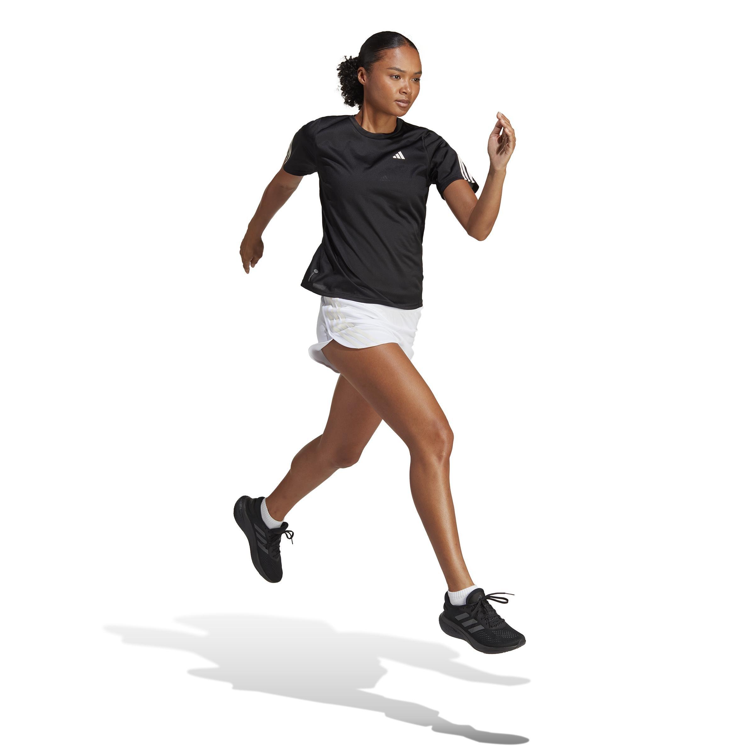 Run Icons 3-Stripes Low Carbon Running Shorts, White, , large image number 10