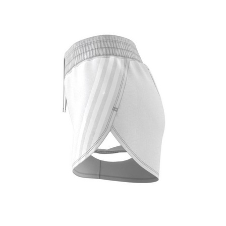 Women Run Icons 3-Stripes Low Carbon Running Shorts, White, A901_ONE, large image number 12