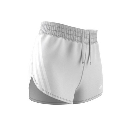 Women Run Icons 3-Stripes Low Carbon Running Shorts, White, A901_ONE, large image number 13