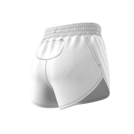 Women Run Icons 3-Stripes Low Carbon Running Shorts, White, A901_ONE, large image number 14