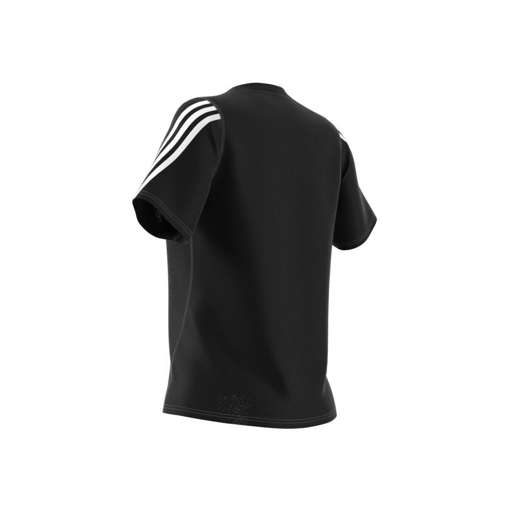 Run Icons 3-Stripes Low-Carbon Running T-Shirt, Black, A901_ONE, large image number 2