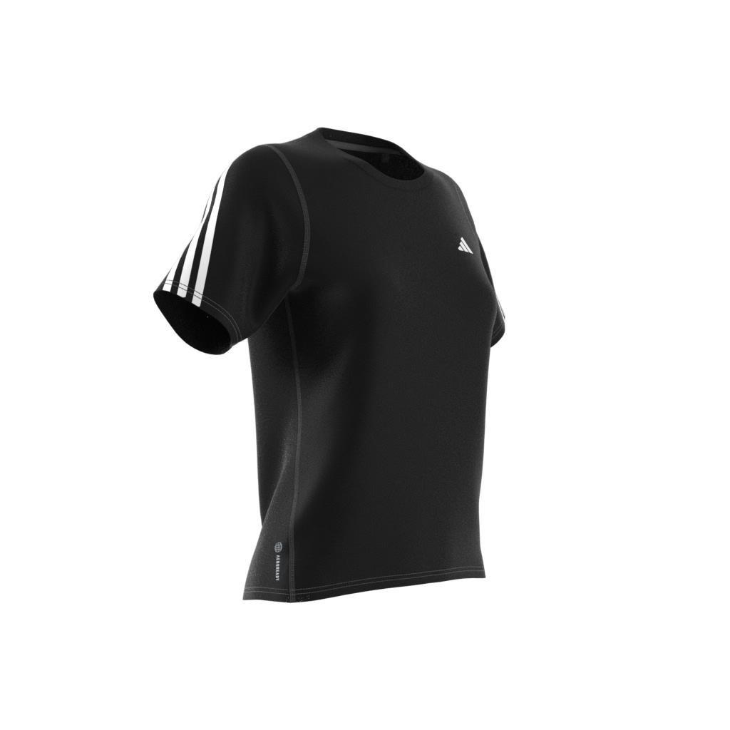 Run Icons 3-Stripes Low-Carbon Running T-Shirt, Black, A901_ONE, large image number 9