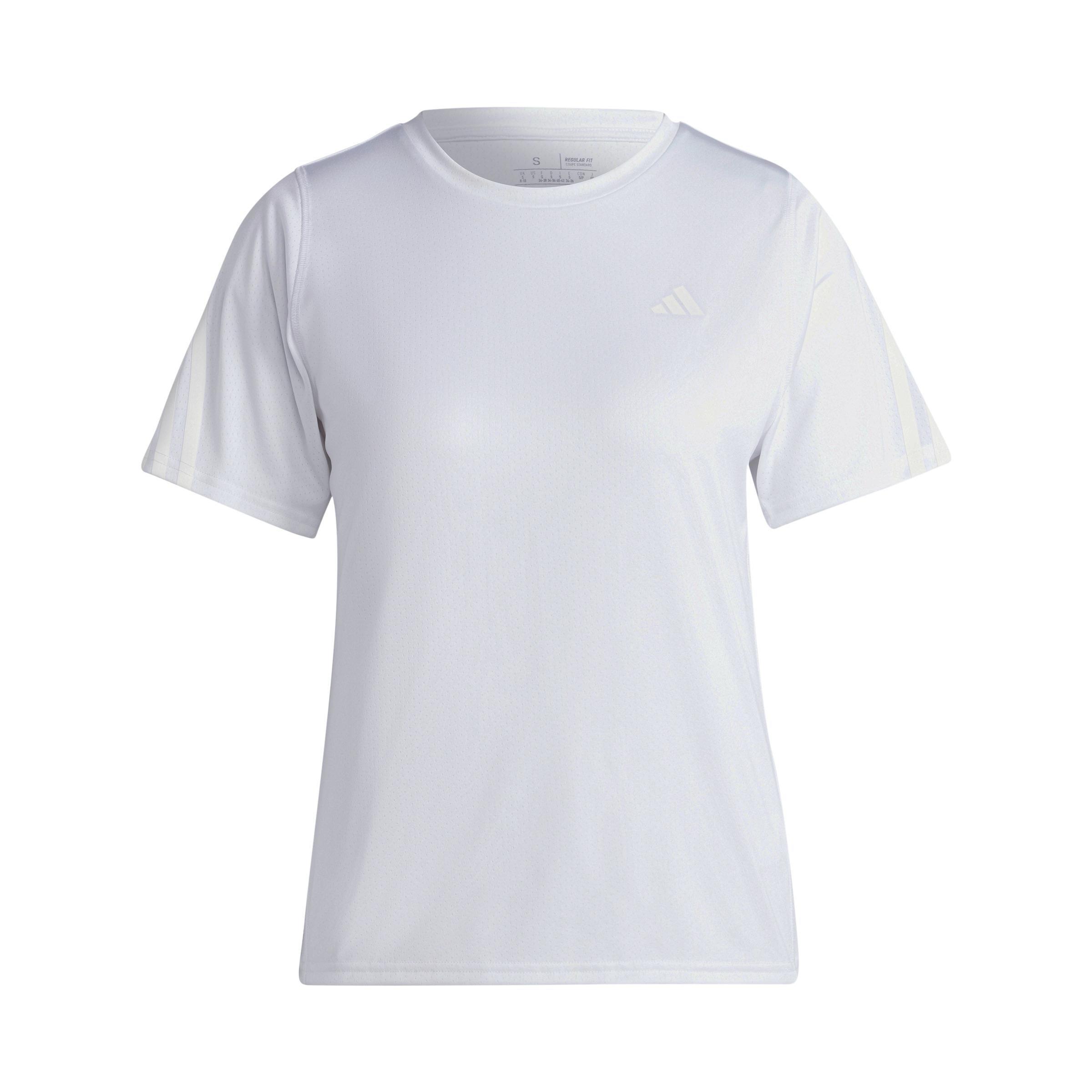 Run Icons 3-Stripes Low-Carbon Running T-Shirt, White, A901_ONE, large image number 1