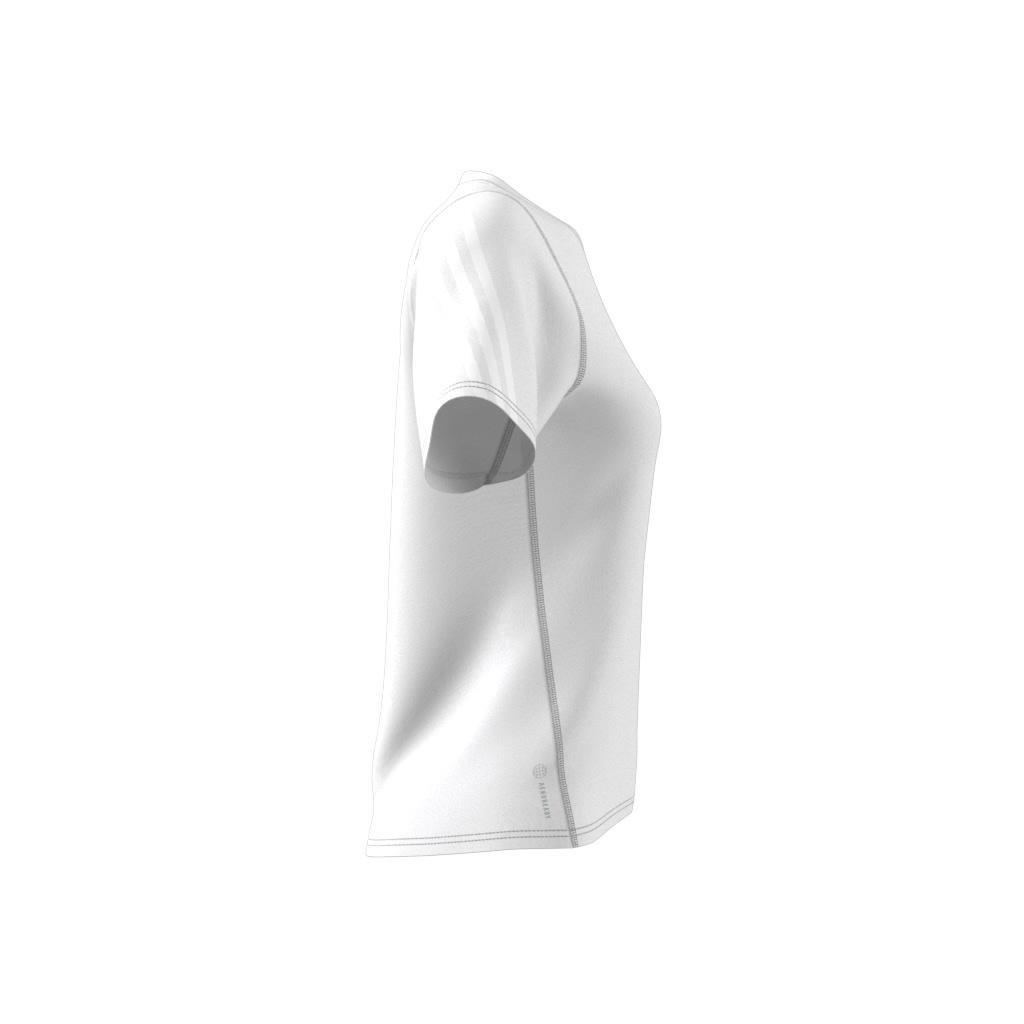 Run Icons 3-Stripes Low-Carbon Running T-Shirt, White, A901_ONE, large image number 4