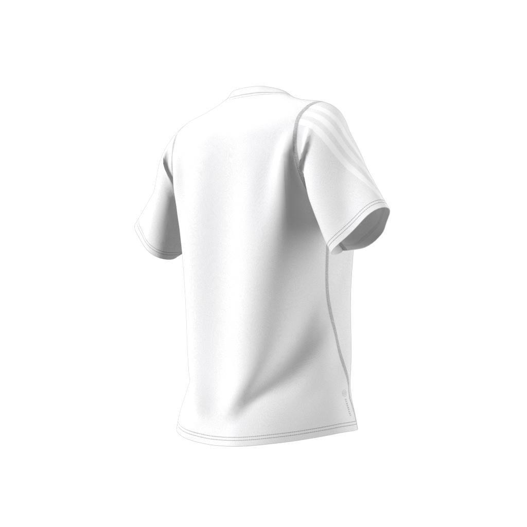 Run Icons 3-Stripes Low-Carbon Running T-Shirt, White, A901_ONE, large image number 5