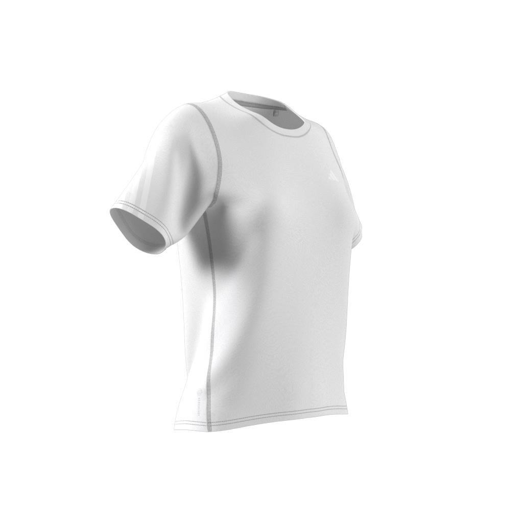 Run Icons 3-Stripes Low-Carbon Running T-Shirt, White, A901_ONE, large image number 7