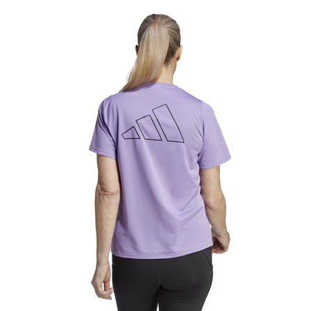 Women Run Icon 3 Bar T-Shirt, Purple, A901_ONE, large image number 3