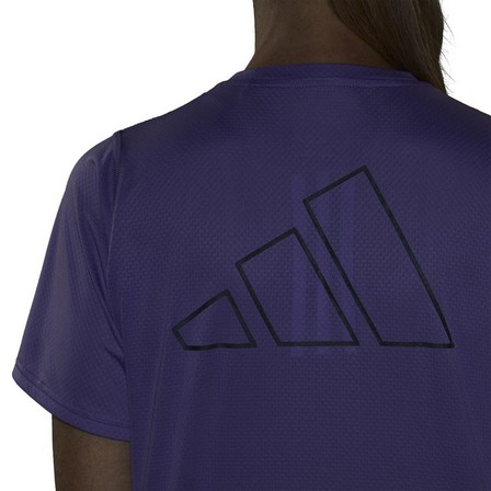 Women Run Icon 3 Bar T-Shirt, Purple, A901_ONE, large image number 4