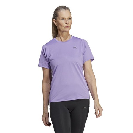 Women Run Icon 3 Bar T-Shirt, Purple, A901_ONE, large image number 9