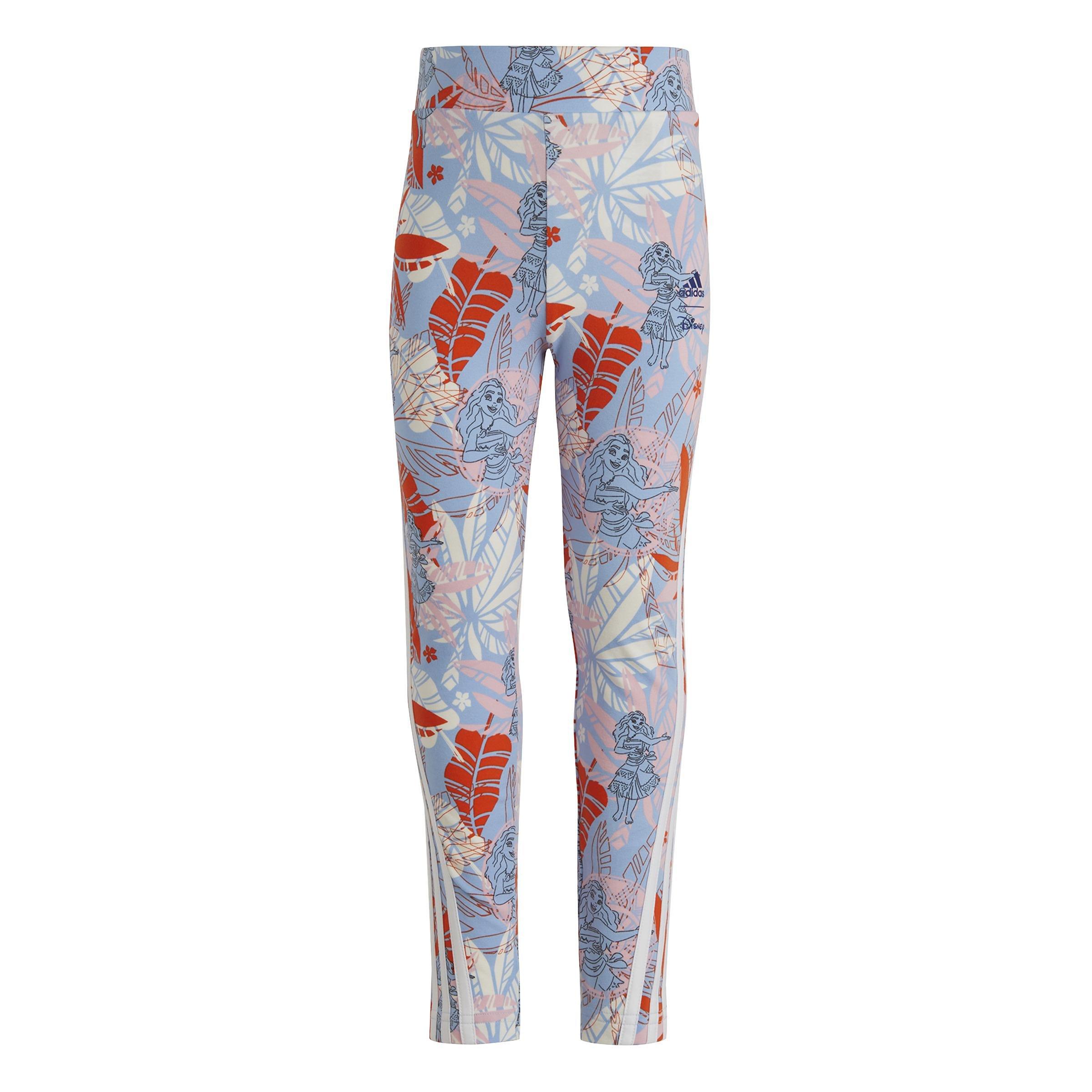 Kids adidas x Disney Moana Leggings, Blue, A901_ONE, large image number 1