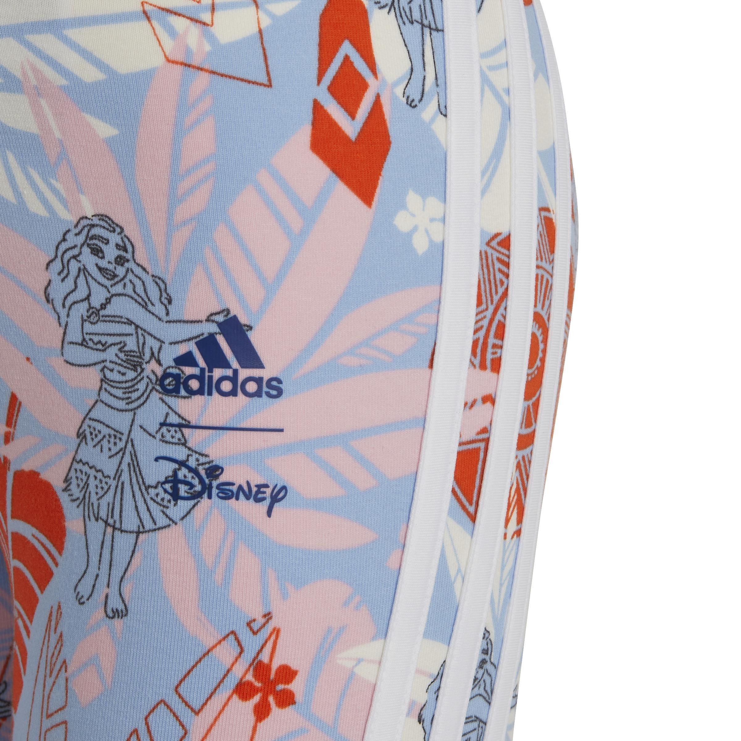Kids adidas x Disney Moana Leggings, Blue, A901_ONE, large image number 4