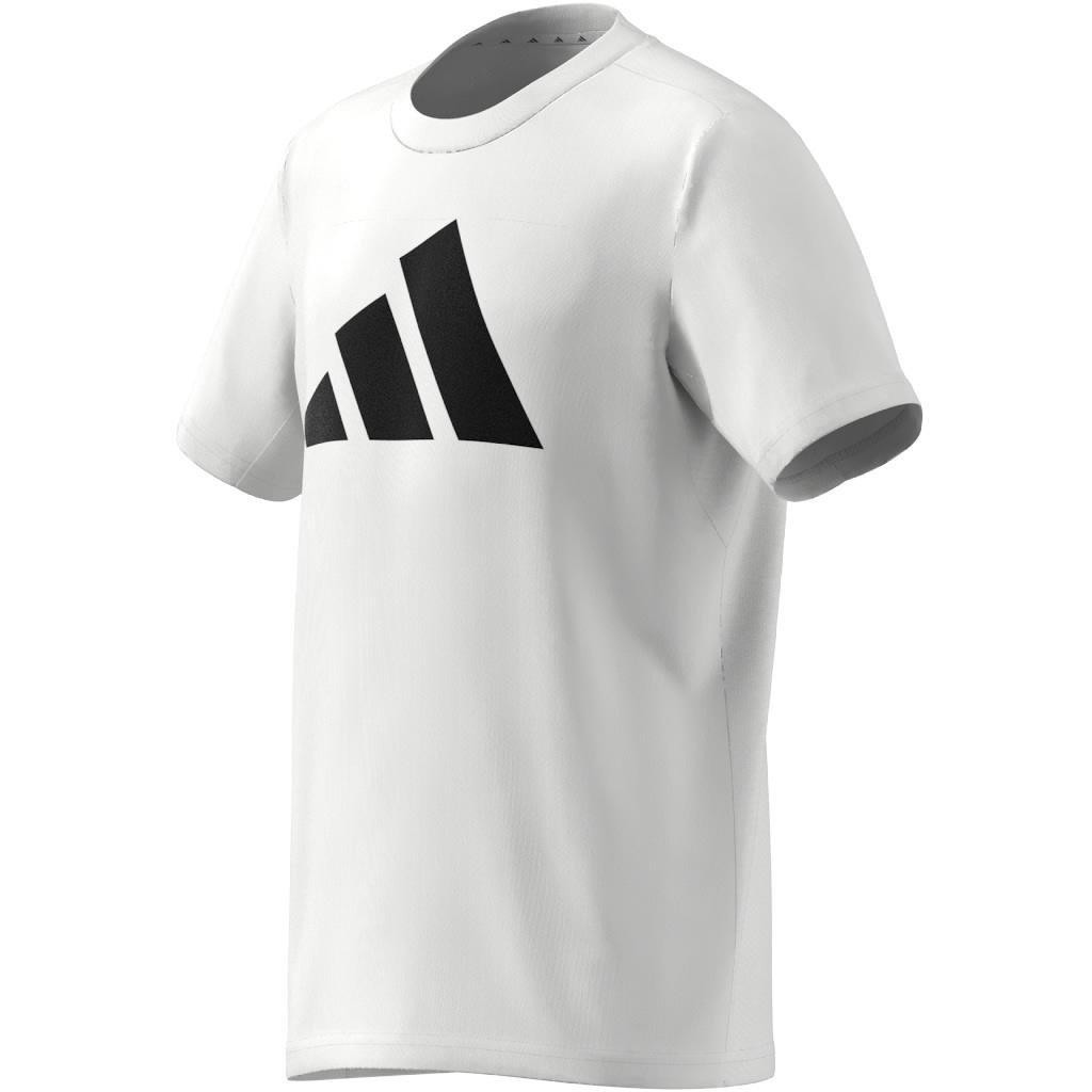 Unisex Kids Train Essentials Aeroready T-Shirt, White, A901_ONE, large image number 8