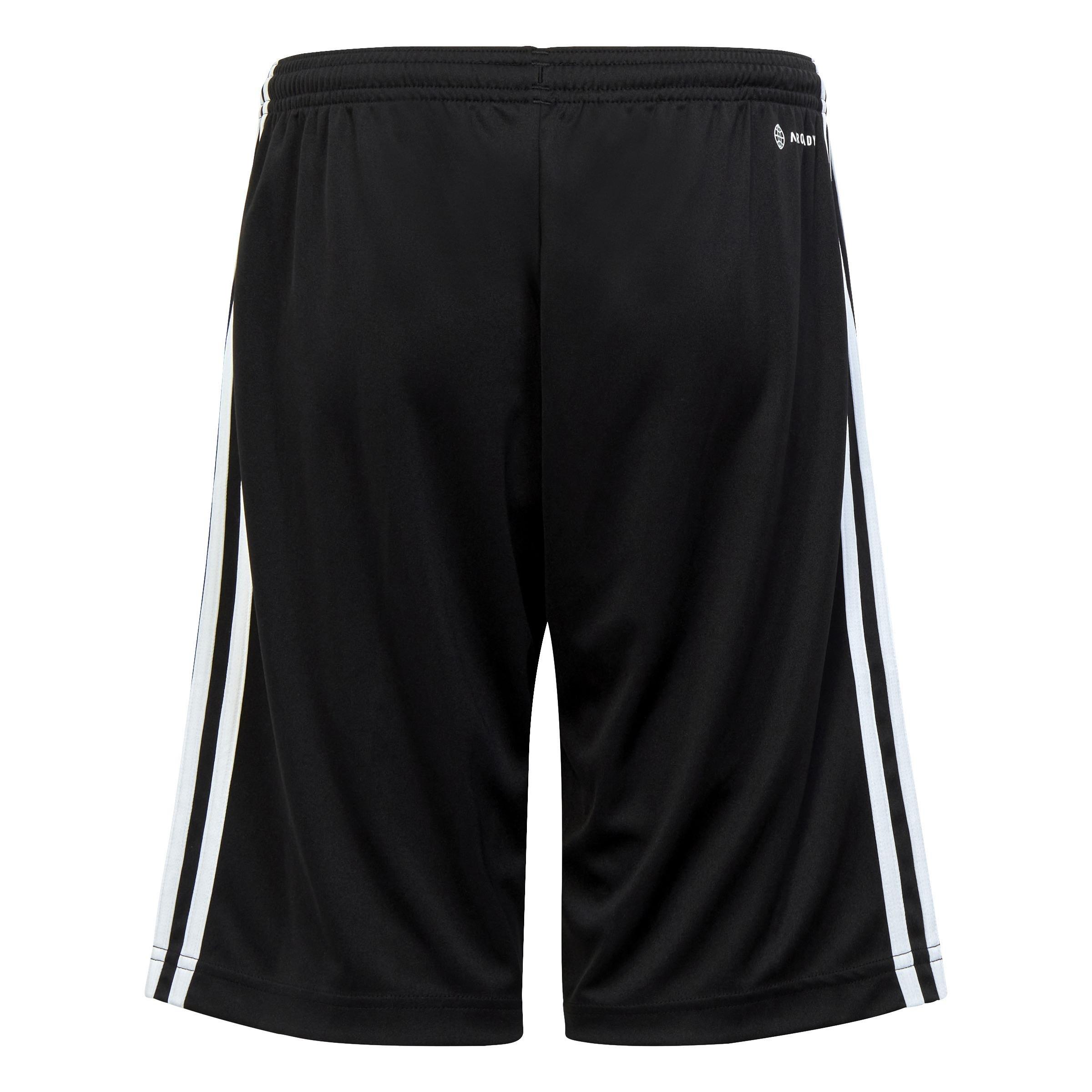 Unisex Kids Train Essentials Aeroready 3-Stripes Regular-Fit Shorts, Black, , large image number 3