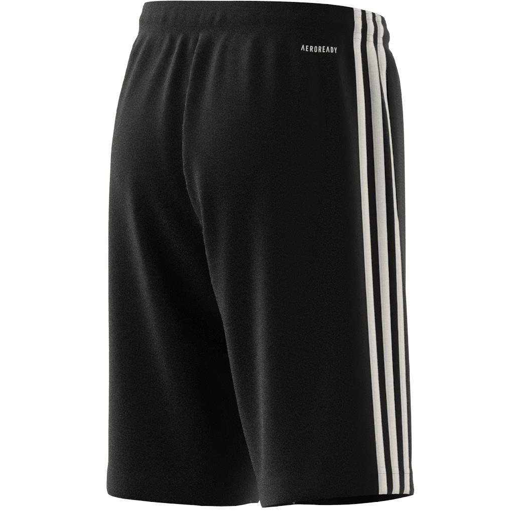 Unisex Kids Train Essentials Aeroready 3-Stripes Regular-Fit Shorts, Black, , large image number 9
