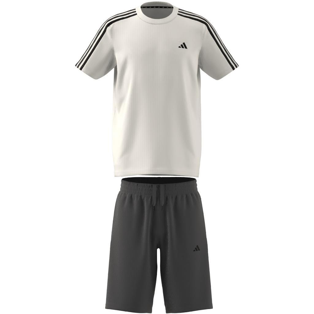 Unisex Kids Train Essentials Aeroready 3-Stripes Regular-Fit Training Set, White, A901_ONE, large image number 6