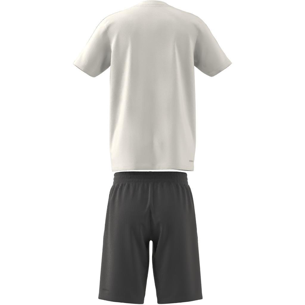 Unisex Kids Train Essentials Aeroready 3-Stripes Regular-Fit Training Set, White, A901_ONE, large image number 8