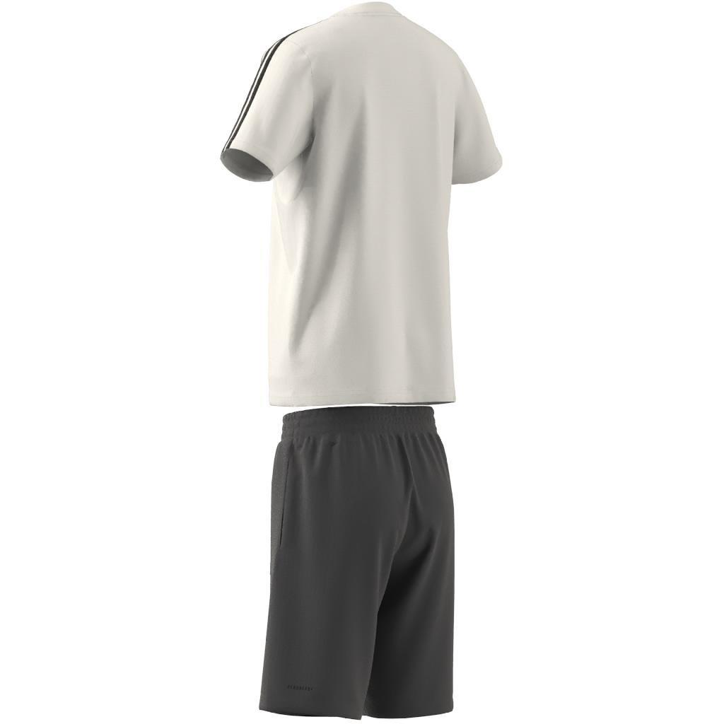 Unisex Kids Train Essentials Aeroready 3-Stripes Regular-Fit Training Set, White, A901_ONE, large image number 9