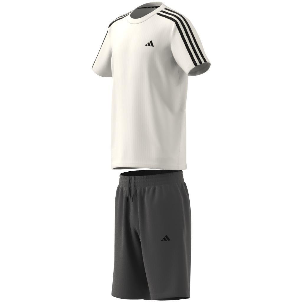Unisex Kids Train Essentials Aeroready 3-Stripes Regular-Fit Training Set, White, A901_ONE, large image number 12