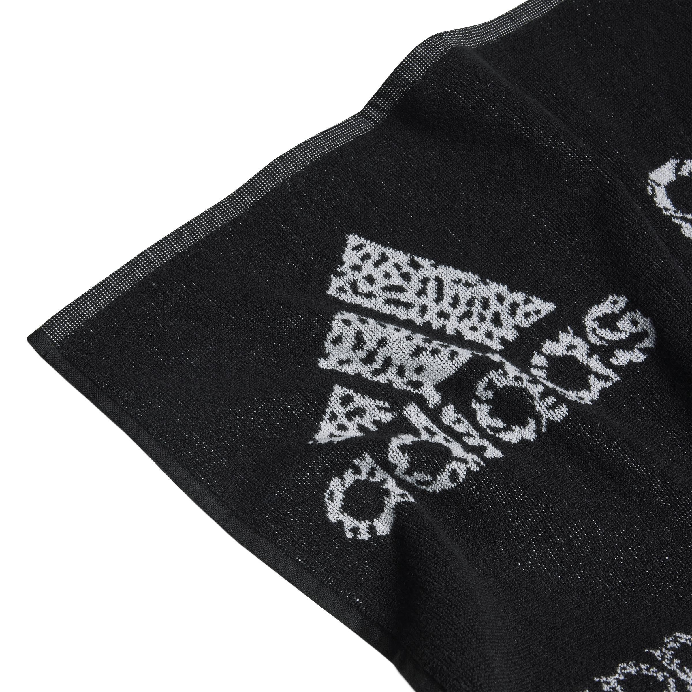 Unisex Branded Must-Have Towel, Black, A901_ONE, large image number 1