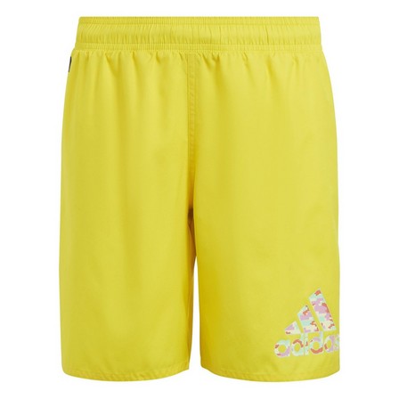 Kids Boys Adidas X Lego Swim Shorts, Yellow, A901_ONE, large image number 1