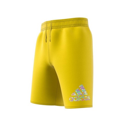 Kids Boys Adidas X Lego Swim Shorts, Yellow, A901_ONE, large image number 13
