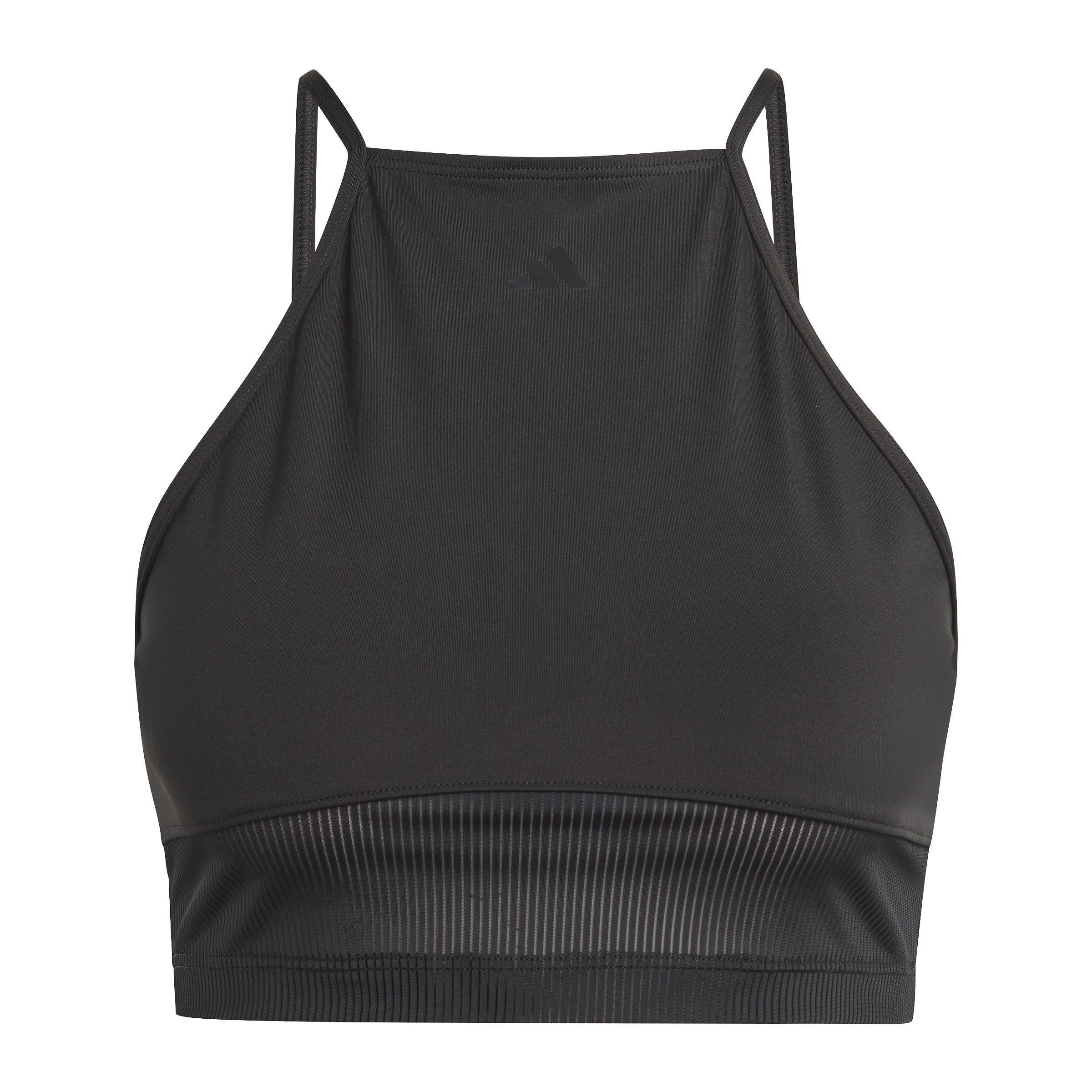 Training Dance Crop Tank Top, Black, A901_ONE, large image number 2
