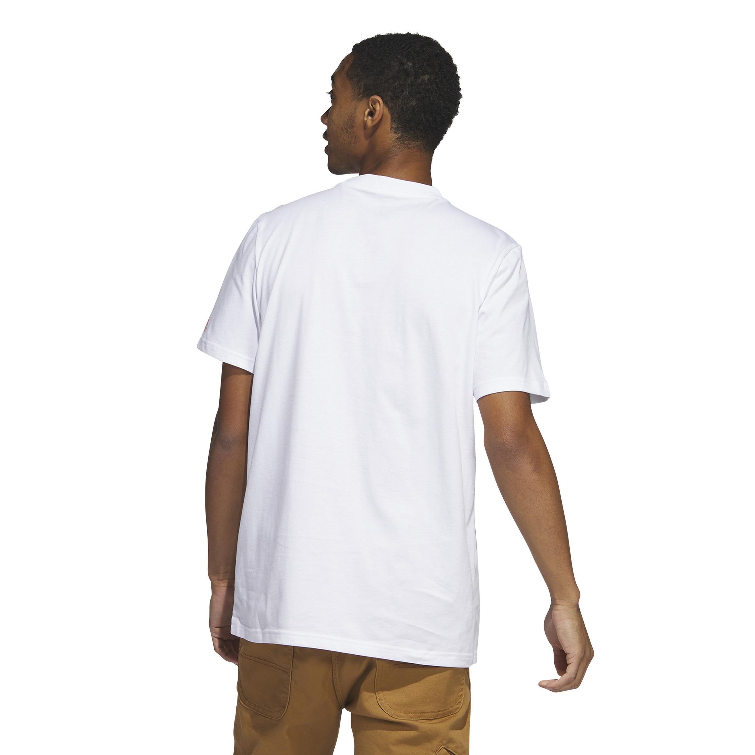 Linear Beach-Bit Short Sleeve Graphic T-Shirt, White, A901_ONE, large image number 3