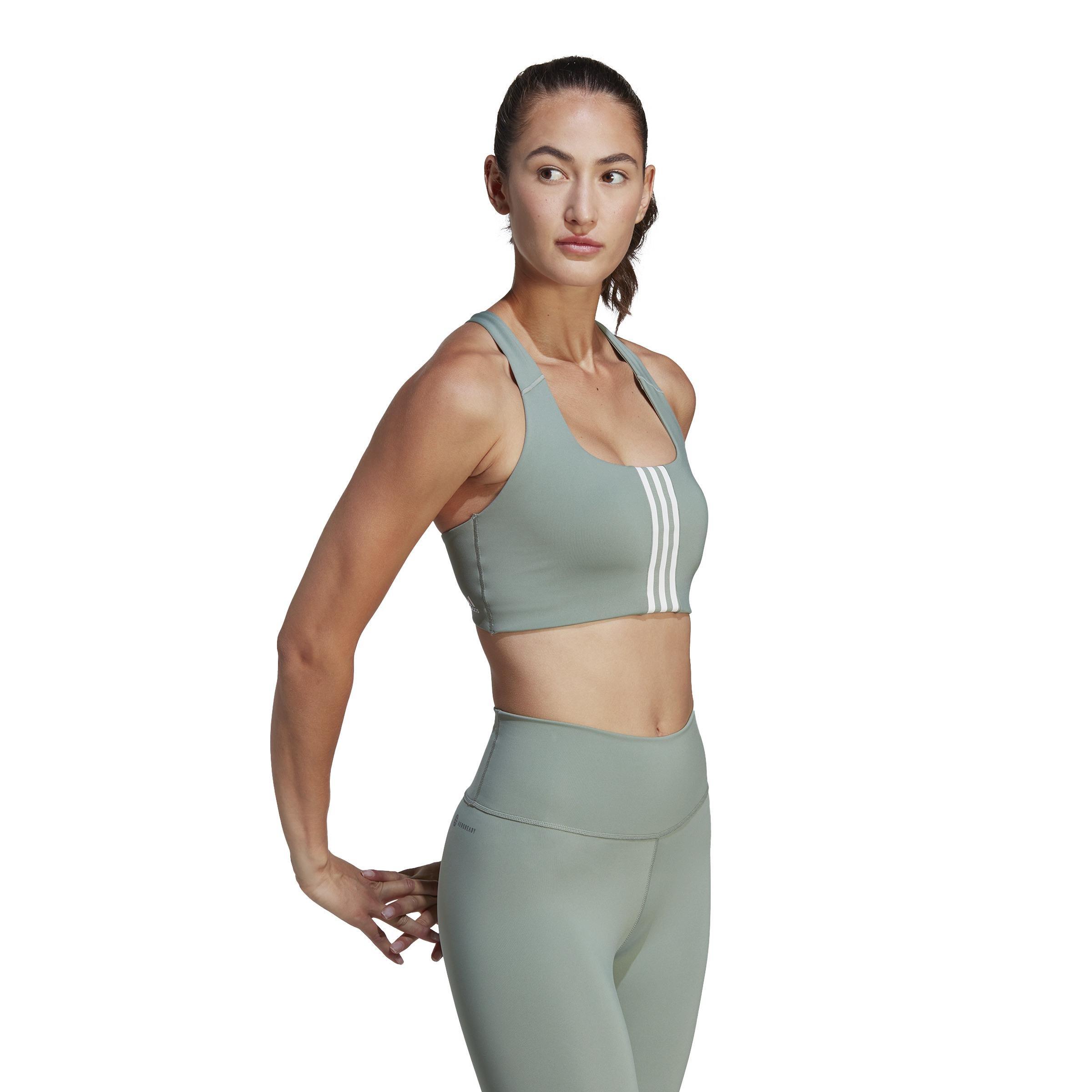 Powerimpact Training Medium-Support Bra, Green, A901_ONE, large image number 8