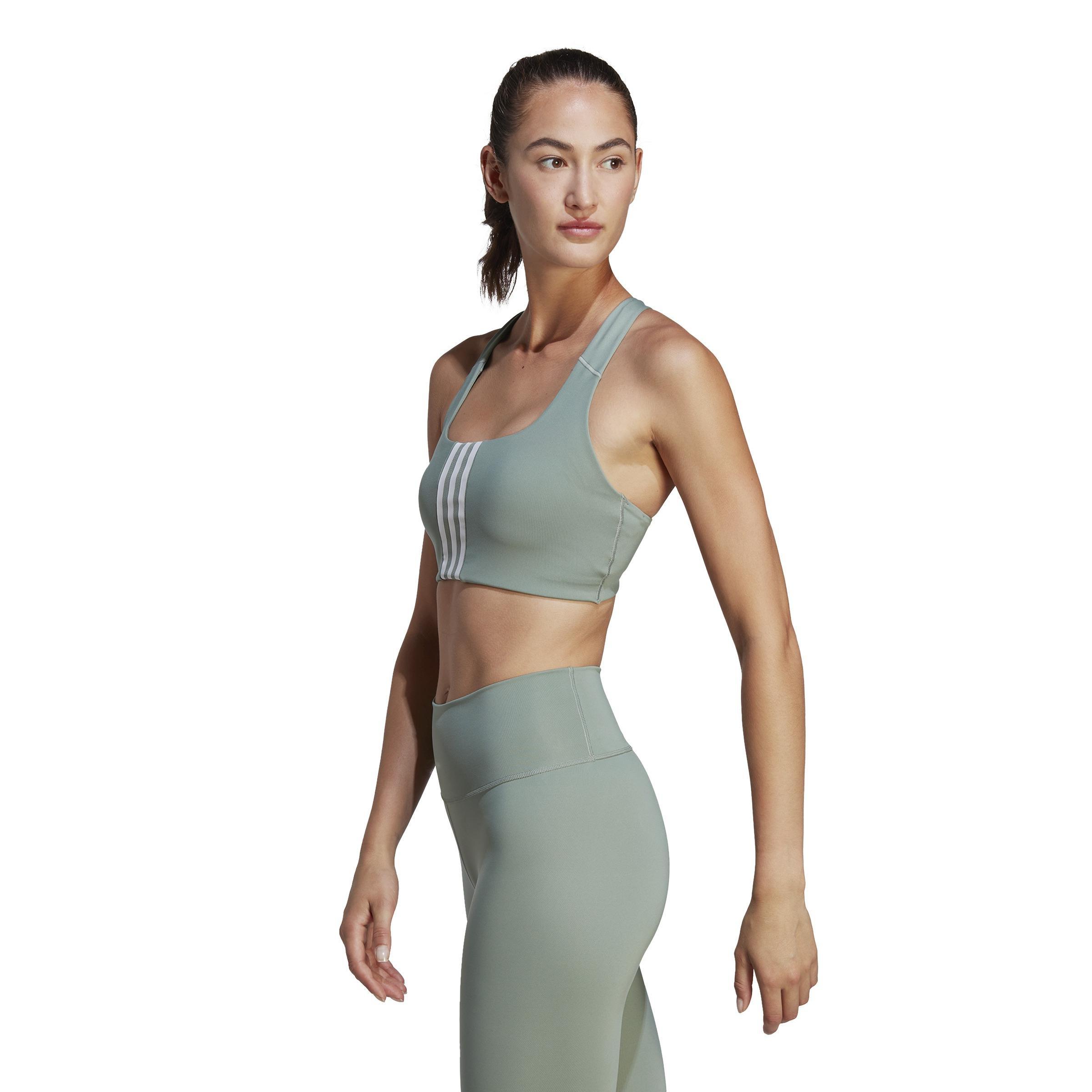 Powerimpact Training Medium-Support Bra, Green, A901_ONE, large image number 10