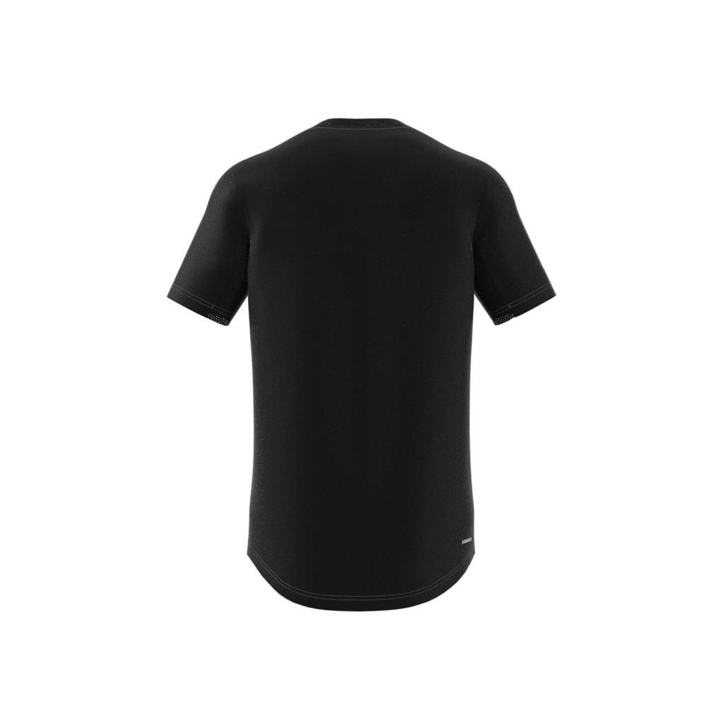 Club 3-Stripes Tennis T-Shirt, Black, A901_ONE, large image number 3