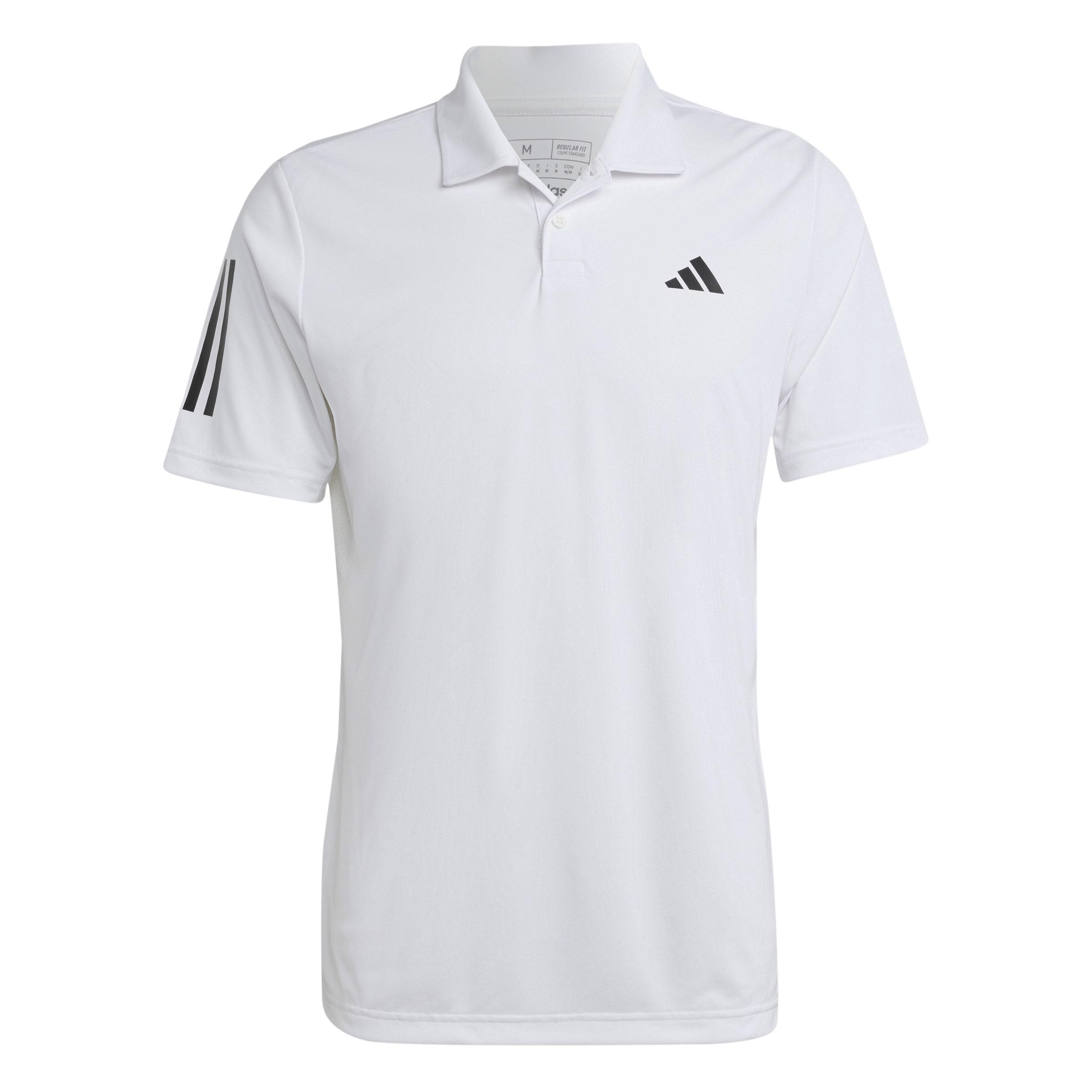 Club 3-Stripes Tennis Polo Shirt, White, A901_ONE, large image number 0