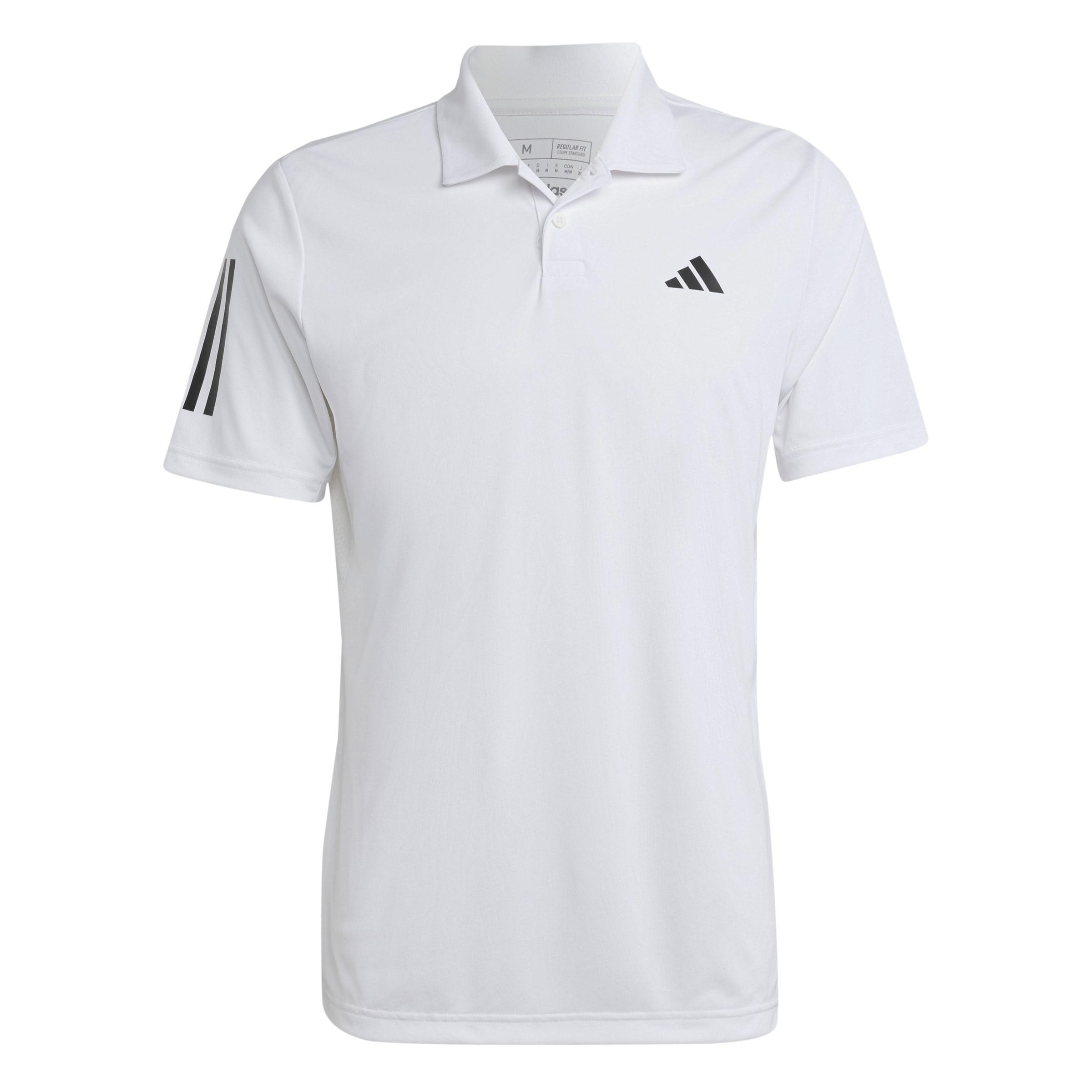 Club 3-Stripes Tennis Polo Shirt, White, A901_ONE, large image number 1