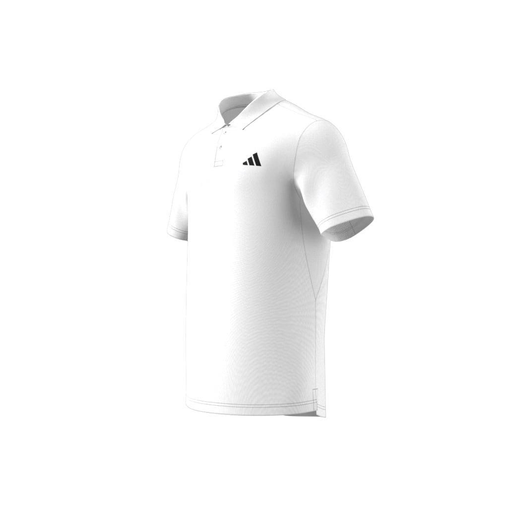 Club 3-Stripes Tennis Polo Shirt, White, A901_ONE, large image number 4