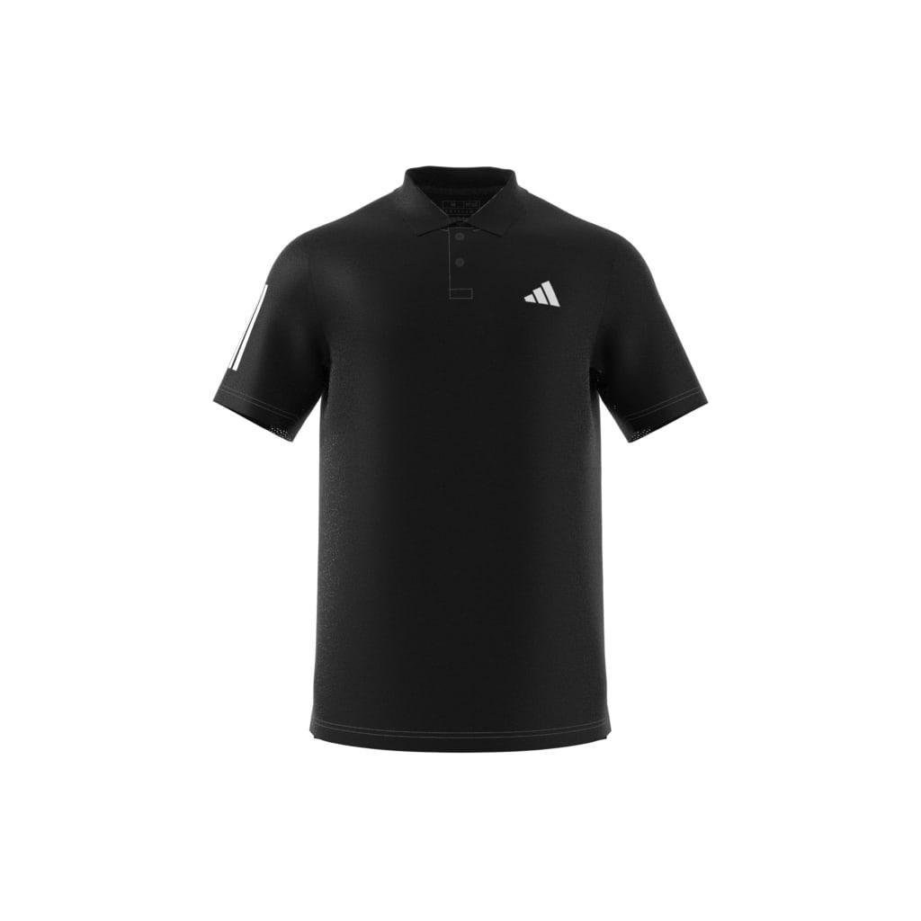 Club 3-Stripes Tennis Polo Shirt, Black, A901_ONE, large image number 2