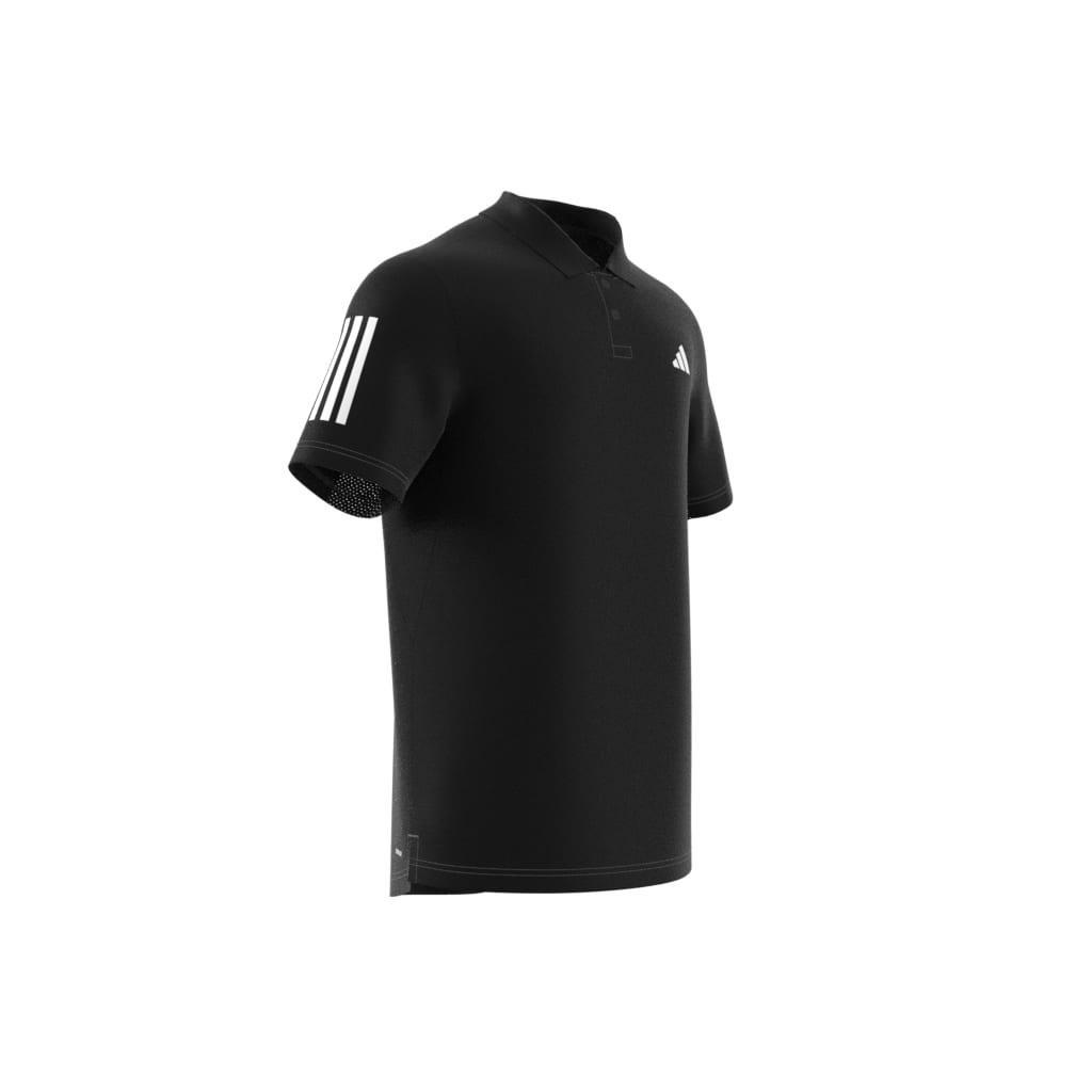 Club 3-Stripes Tennis Polo Shirt, Black, A901_ONE, large image number 8