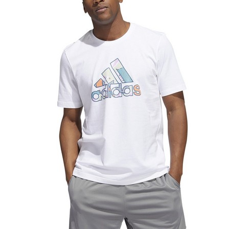 Mens Botg Badge Of Sport Graphic T-Shirt, White, A901_ONE, large image number 4