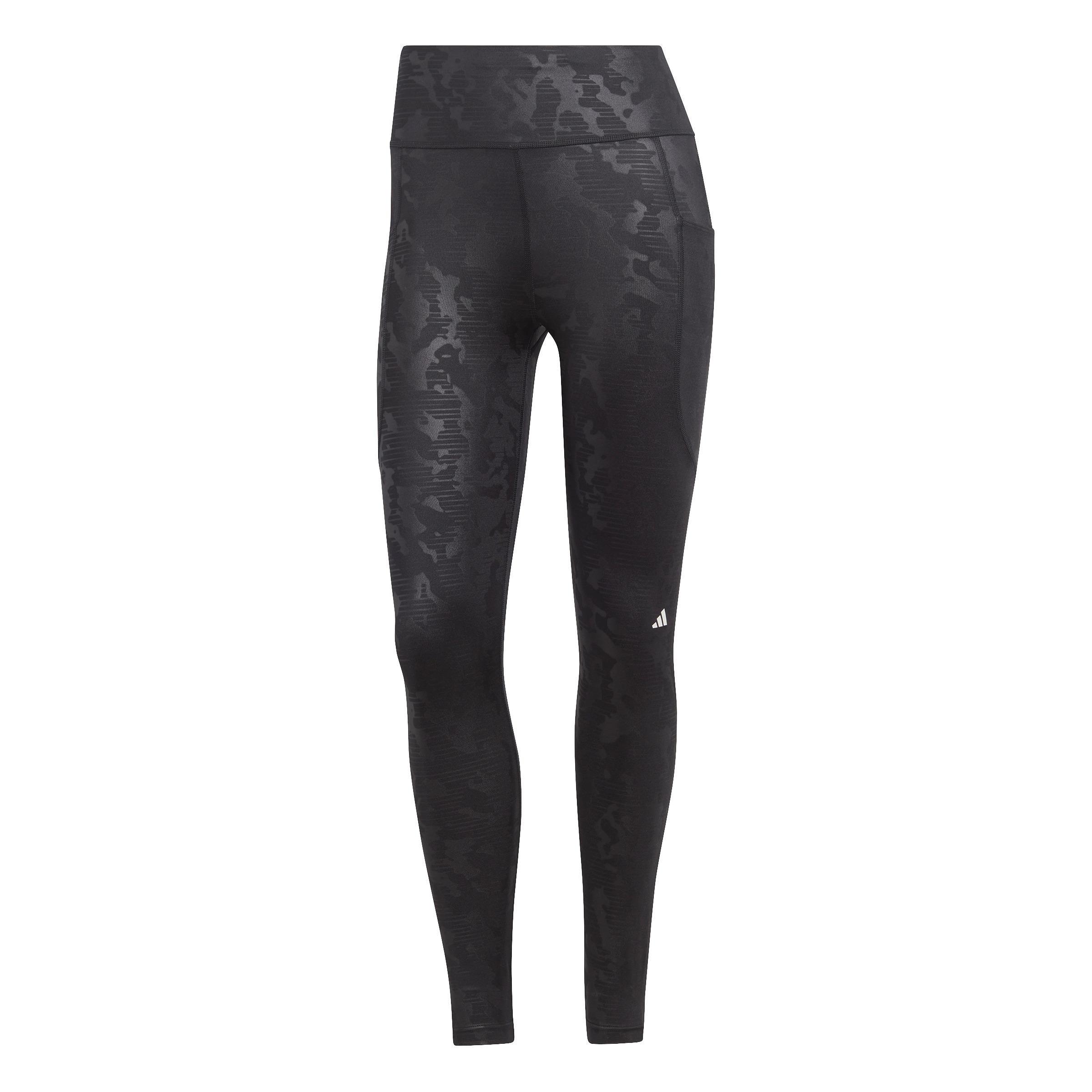 Dailyrun Embossed Camo 7/8 Leggings, Black, A901_ONE, large image number 0