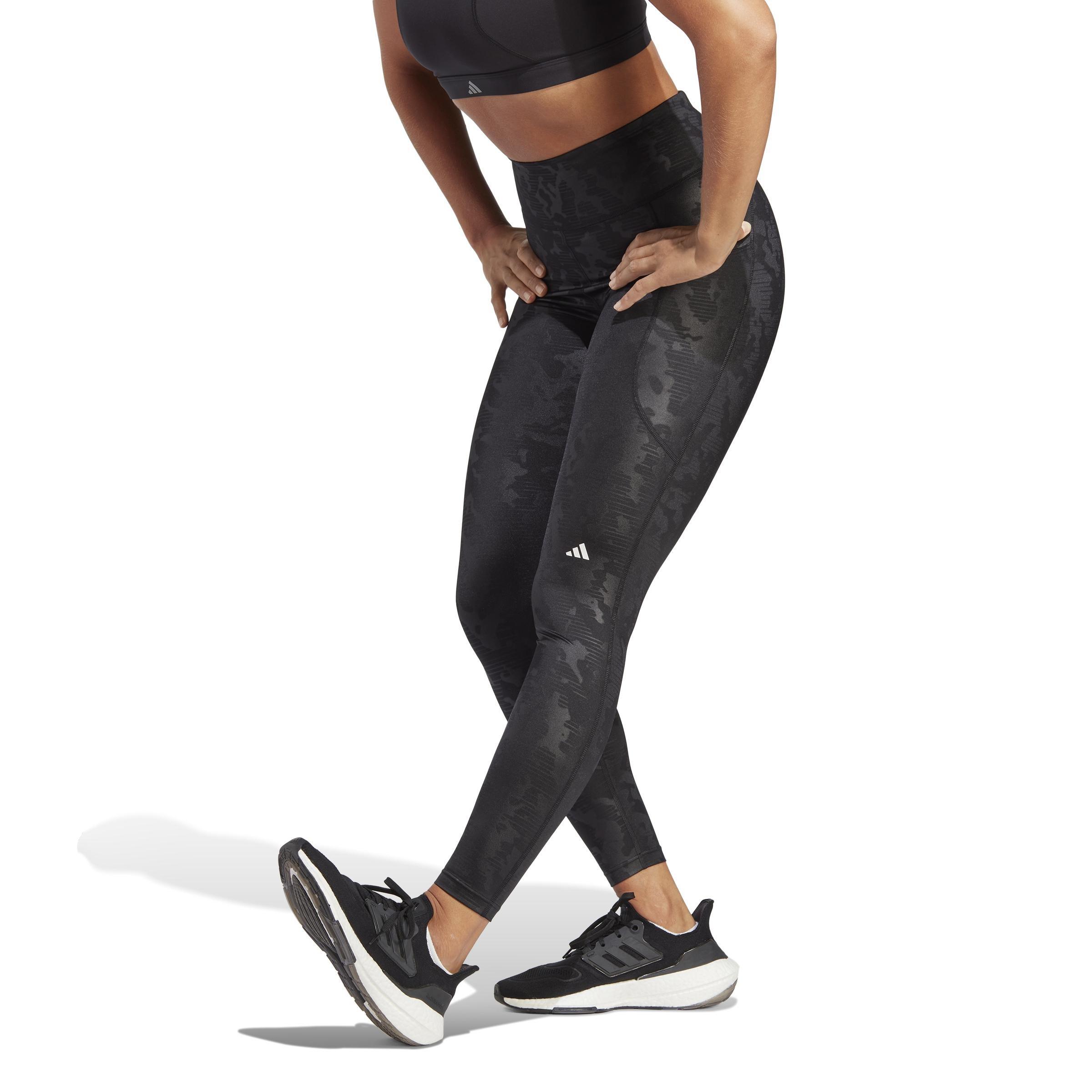 Dailyrun Embossed Camo 7/8 Leggings, Black, A901_ONE, large image number 6