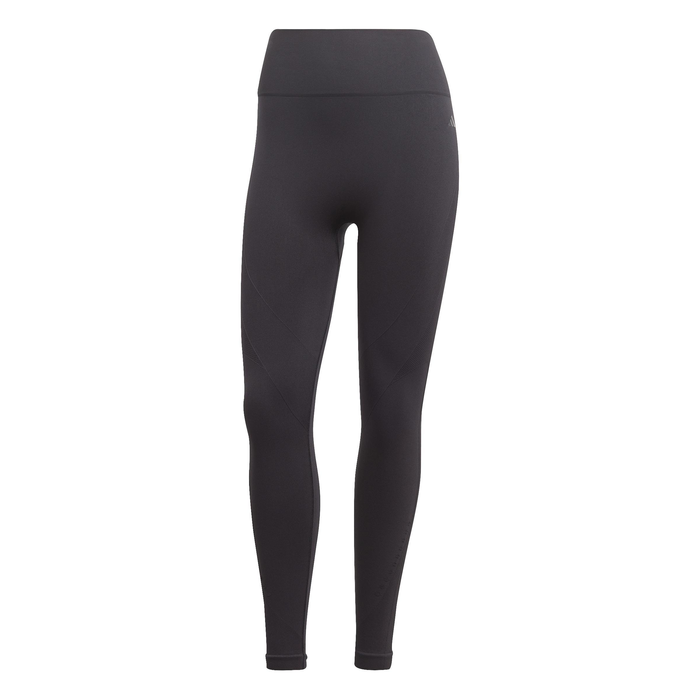 Yoga Seamless 7/8 Leggings, Black, A901_ONE, large image number 0