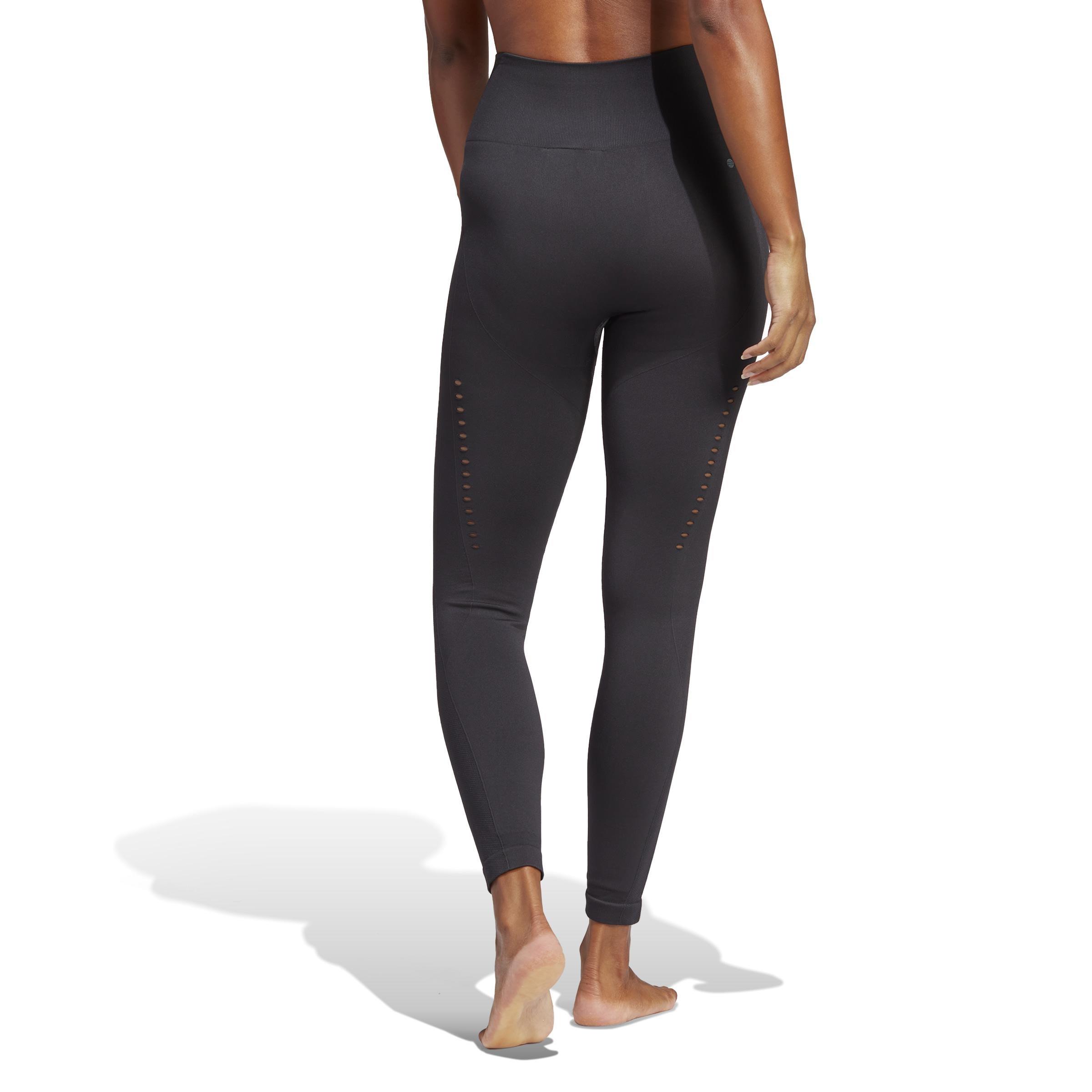 Yoga Seamless 7/8 Leggings, Black, A901_ONE, large image number 2