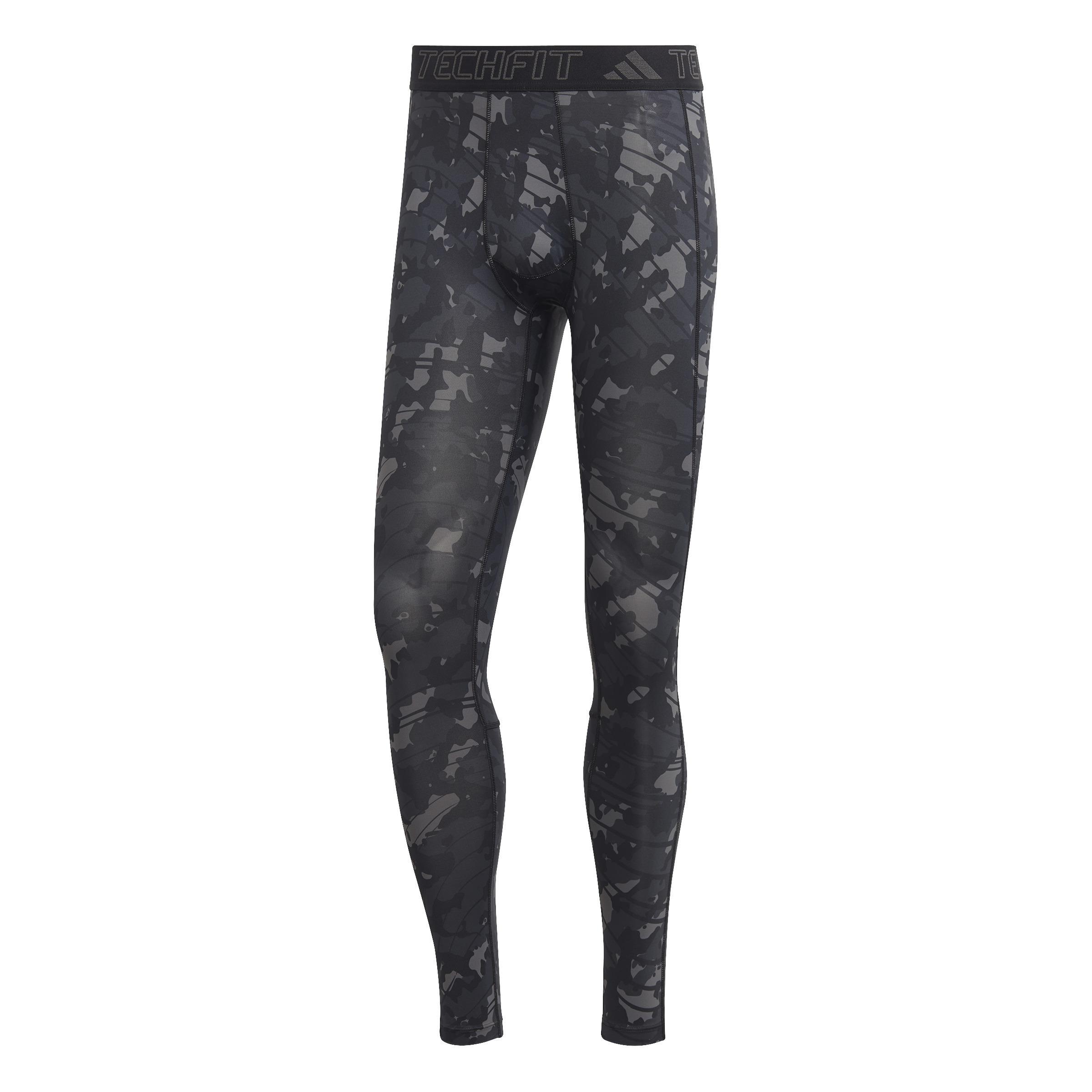 Techfit Allover Print Training Tights, Black, , large image number 1