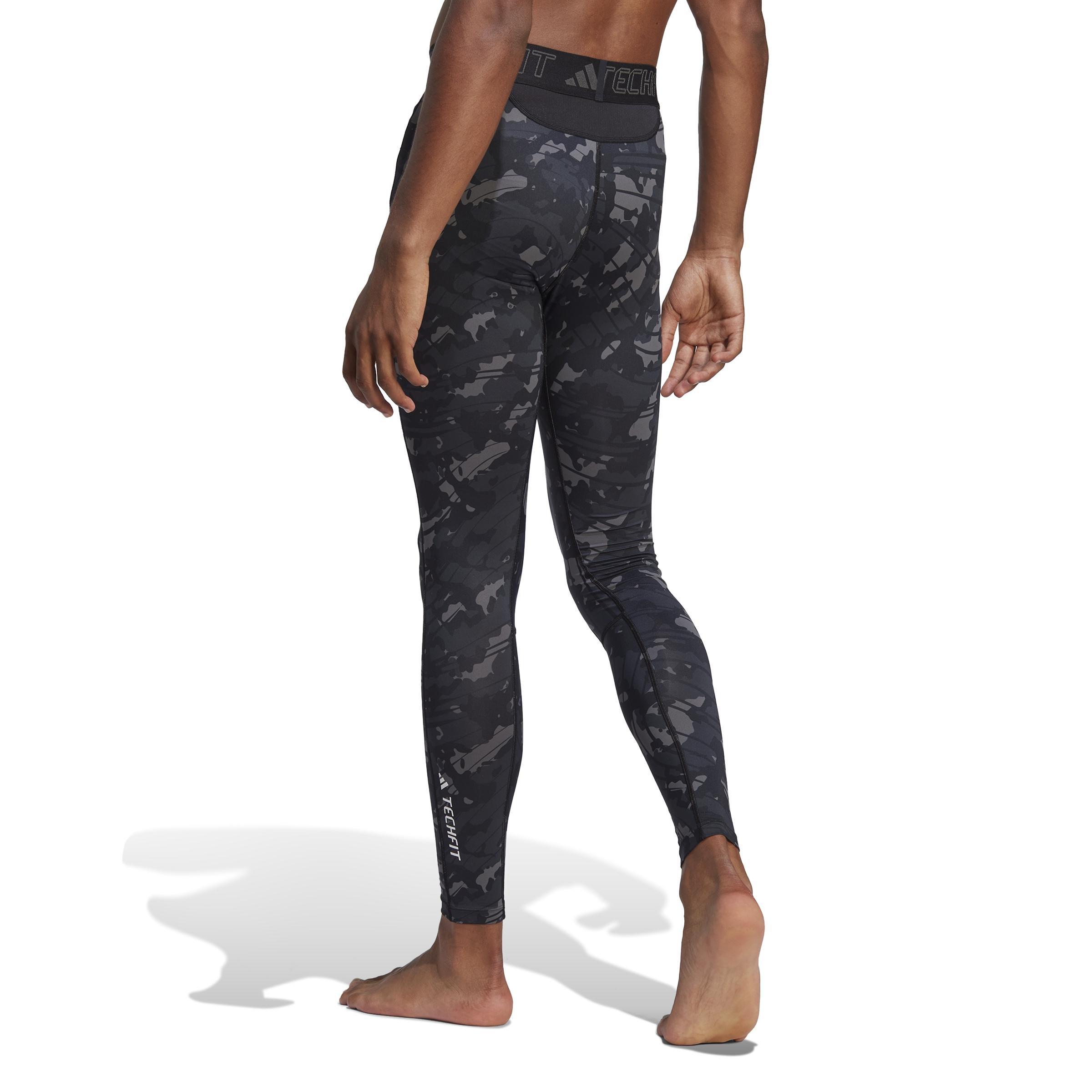Techfit Allover Print Training Tights, Black, , large image number 2