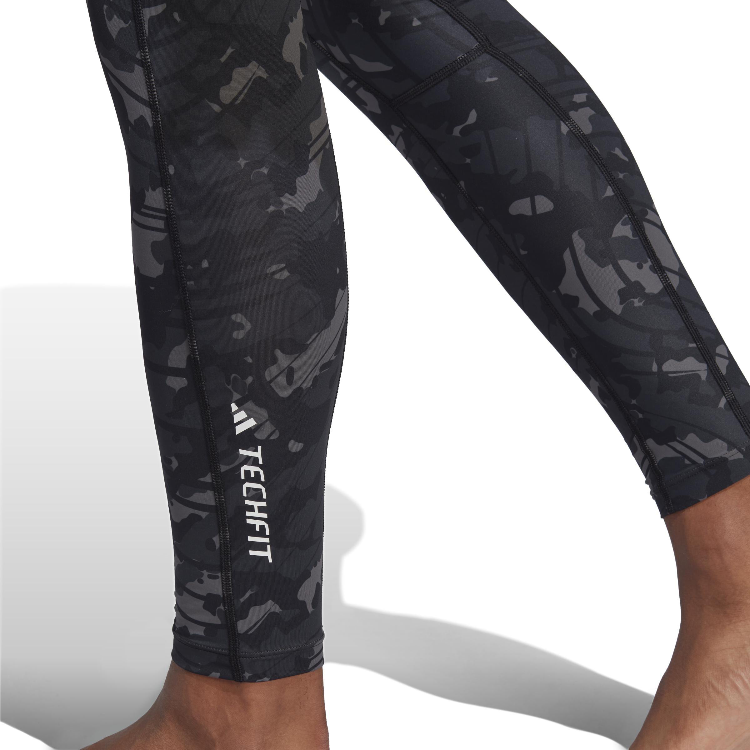 Techfit Allover Print Training Tights, Black, , large image number 4