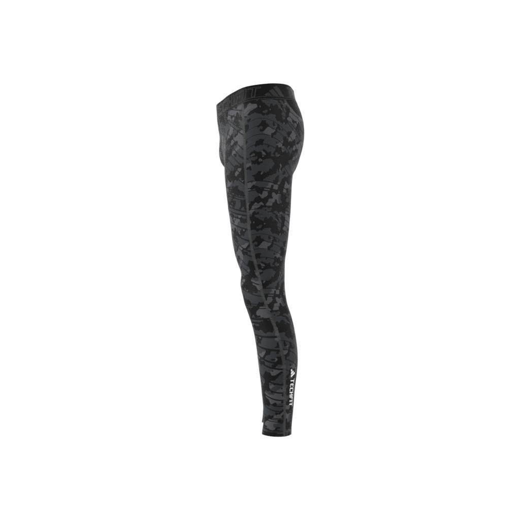 Techfit Allover Print Training Tights, Black, , large image number 7
